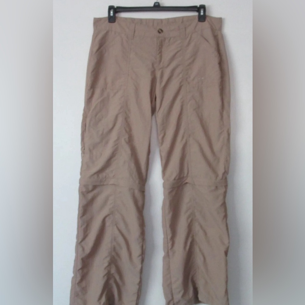 American Outback 3200 Women's Tan  Nylon Hiking Outdoor Zip Off Pants Sz XL